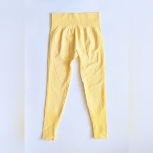 Jollmono Workout Athletic Leggings Womens Size Small Yellow